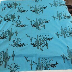 Vintage MCM Harwood Steiger Roadrunner Fabric "Running Birds" 44”W x 90” L